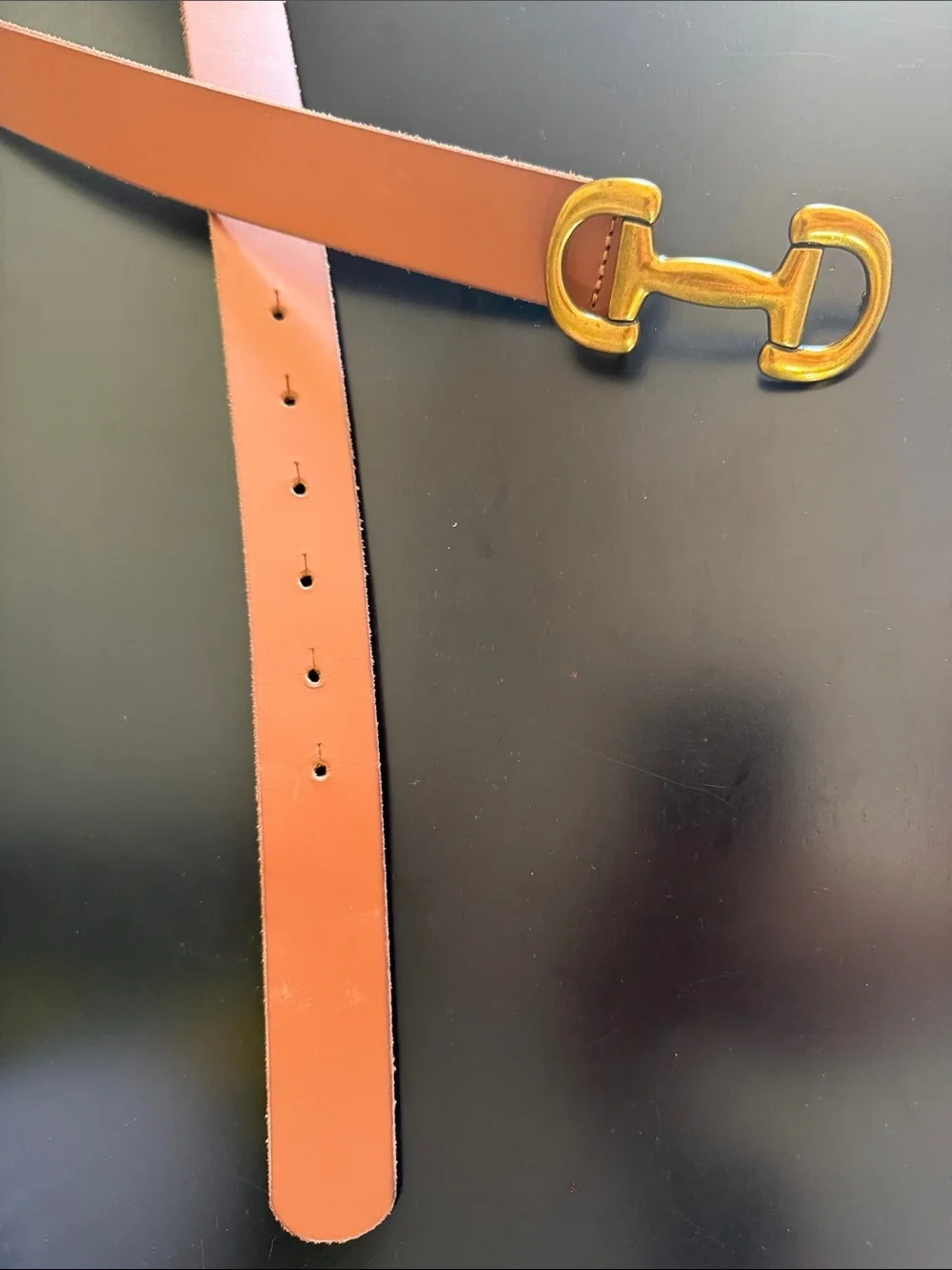 Lucky Brand Leather Equestrian Belt